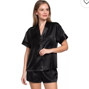 Satin pajama top